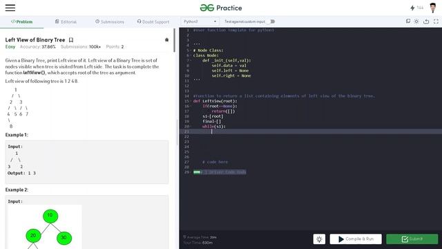 13- Left View of Tree | DSA | Python | Love Babbar DSA Sheet смотреть онлайн