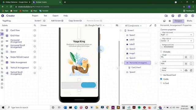 Beautiful and Animated Yoga App UI Design Tutorial In Kodular | With aia file| UI/UX Design | Part смотреть онлайн