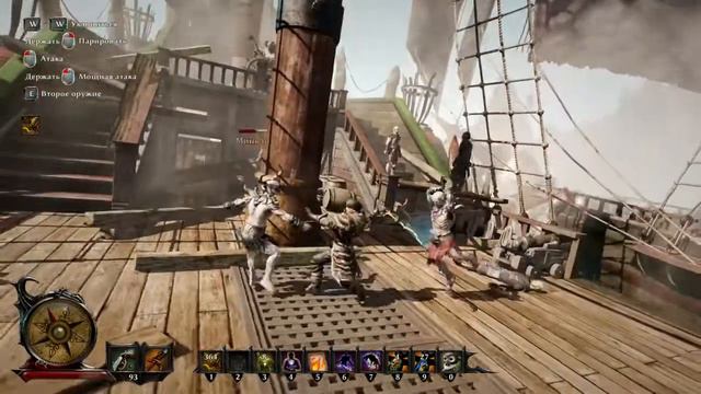 Прохождение Risen 3: Titan Lords. № 87. Глава 4. Туманный остров. Морской бой с Кроу. смотреть онлайн