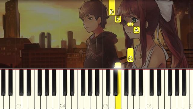 Doki Doki Literature Club! - Your Reality - VERY EASY Piano Tutorial