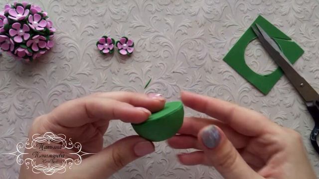 Мастер Класс "цветочные полушарики". Татьяна Пономарева. смотреть онлайн