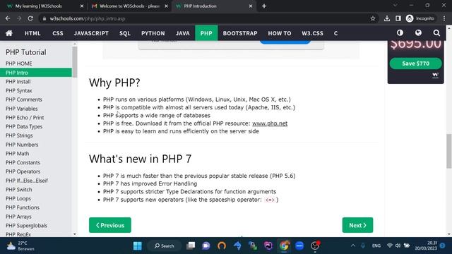 Belajar PHP menggunakan W3SCHOOLS.COM смотреть онлайн