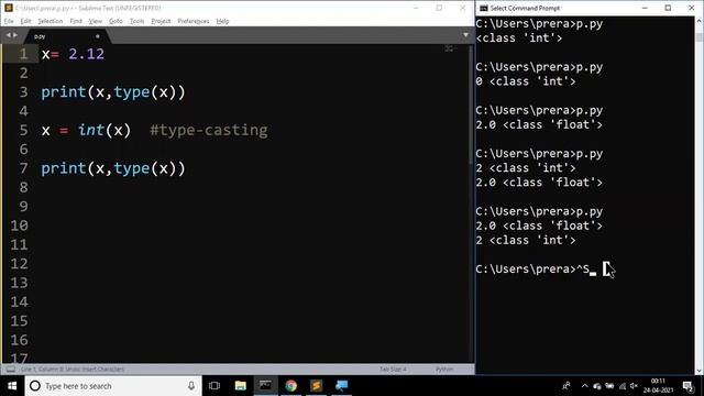 Type casting in Python | in Hindi смотреть онлайн