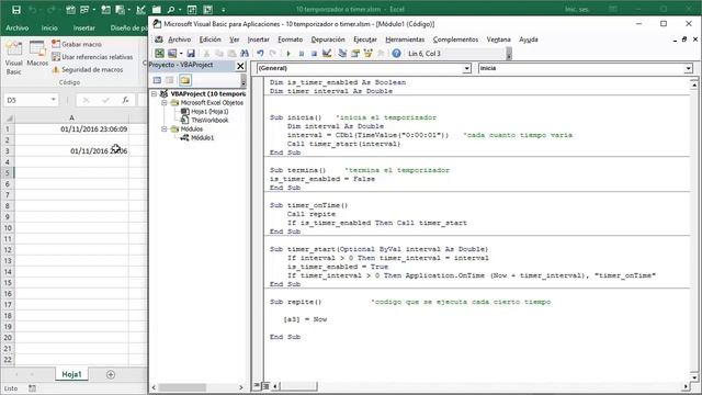 10 curso excel vba 2016: temporizador o timer смотреть онлайн