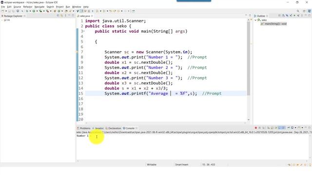 Lecture 17 Java | Average of Three Numbers بالعربي смотреть онлайн