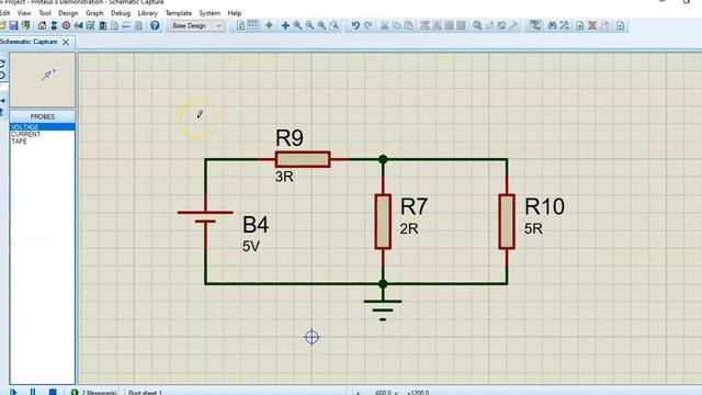 Proteus Current And Voltage Probe Basics
