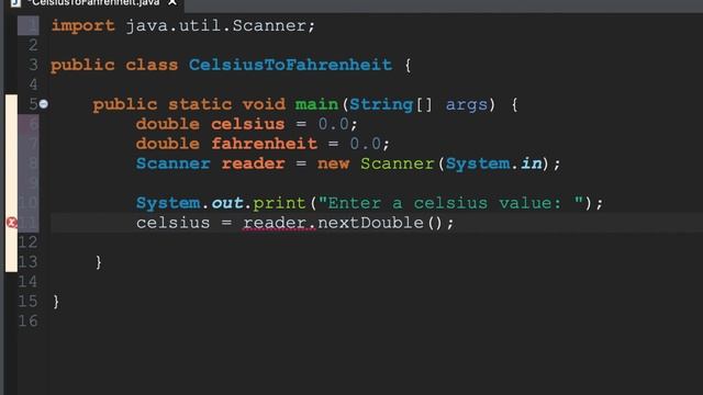 CelsiusToFahrenheit.java смотреть онлайн