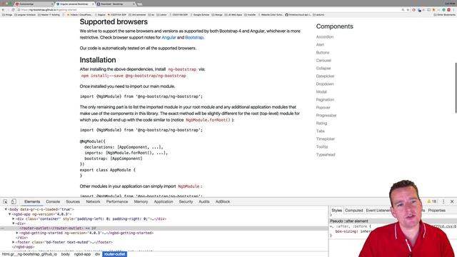 Building a Angular4+ Web App | S4P63 | Install Bootstrap functionality with ng bootstrap смотреть онлайн