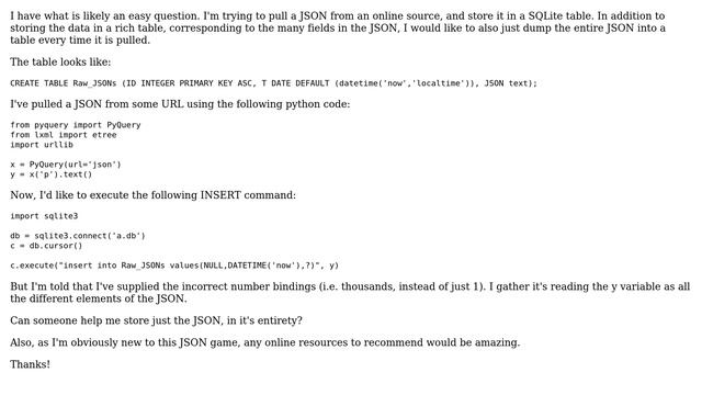Entire JSON into One SQLite Field with Python (2 Solutions!!) смотреть онлайн