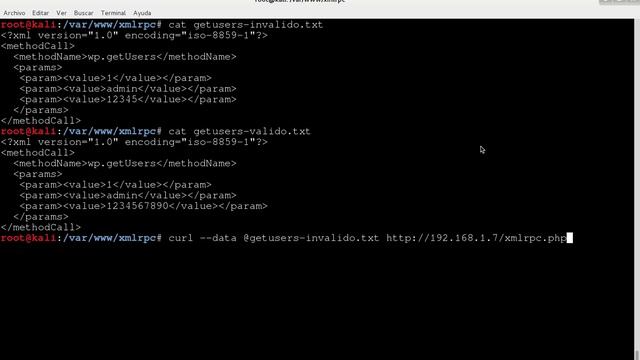 Llamada XMLRPC a WordPress a través del método autenticado getUsers смотреть онлайн