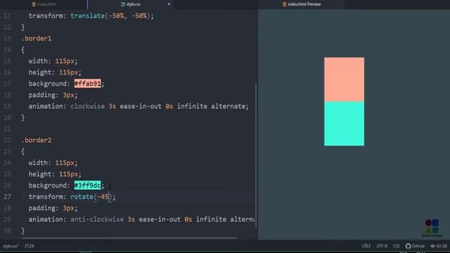 CSS Box Rotating Animation | Pure CSS3 HTML5 Tutorial смотреть онлайн