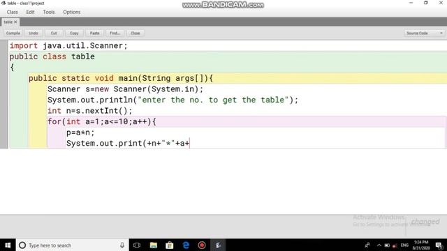 Printing any table..using JAVA смотреть онлайн