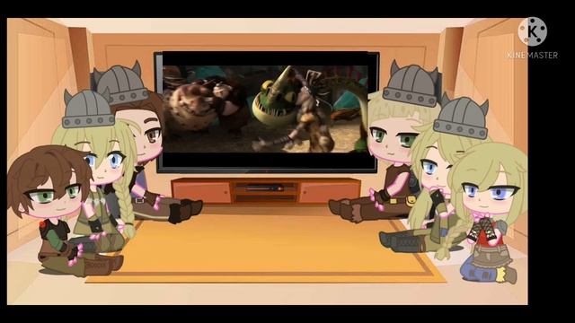 Реакция персонажей из" Как приручить дракона 2 на битву Беззубика и великого смутьяна" 3/3 смотреть онлайн