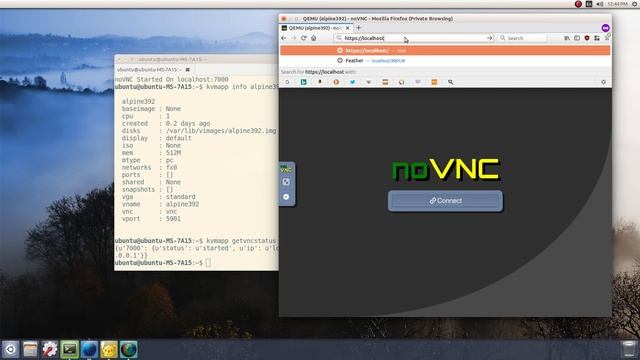 Kvmapp Using noVNC смотреть онлайн