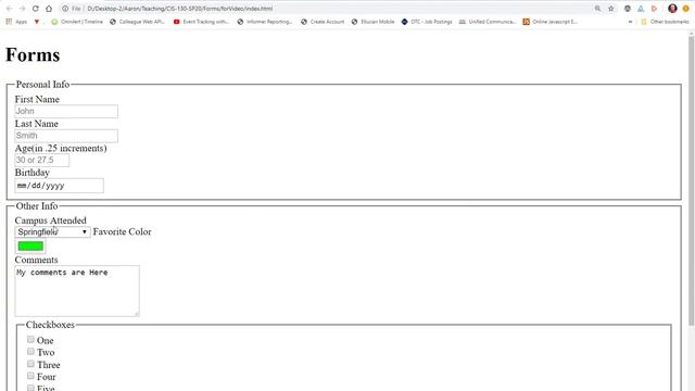 HTML Select Lists смотреть онлайн