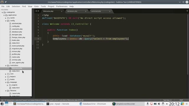 16 - Nuestra Primera Consulta (MySQLi) [CodeIgniter 3 - PHP 7] смотреть онлайн