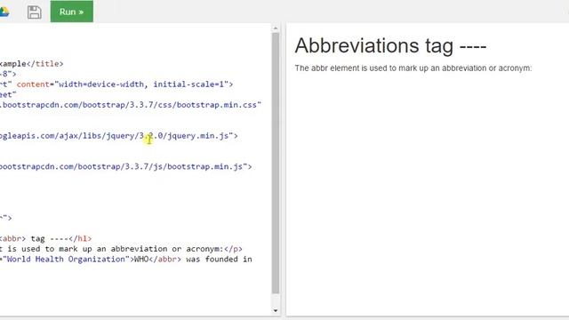 Bootstrap - abbr tag , how to use abbreviation tag in html with Bootstrap? смотреть онлайн