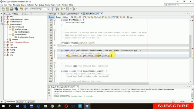 textfield is empty give error message before saving in JFrame смотреть онлайн