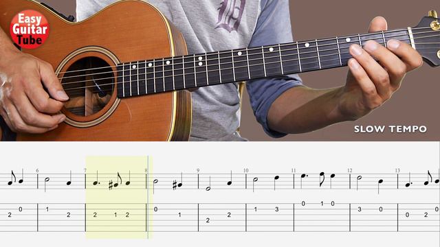 Greensleeves // Easy Guitar Tutorial (MELODY) + TAB смотреть онлайн