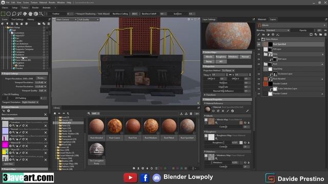 Hard Surface texture paint in marmoset 4 смотреть онлайн