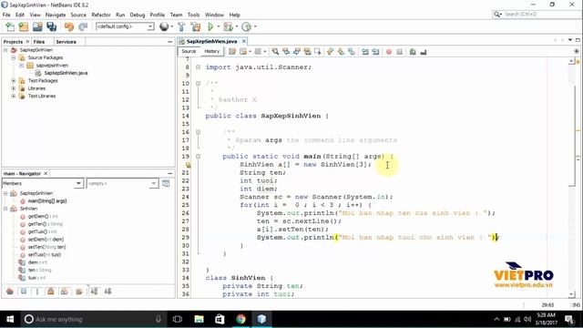 BÀI TẬP LẬP TRÌNH JAVA 8.1 - SẮP XẾP SINH VIÊN TĂNG DẦN VỀ ĐIỂM смотреть онлайн