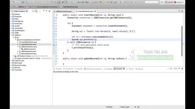 Java Nâng Cao 31 INSERT, UPDATE, DELETE Statement JDBC смотреть онлайн