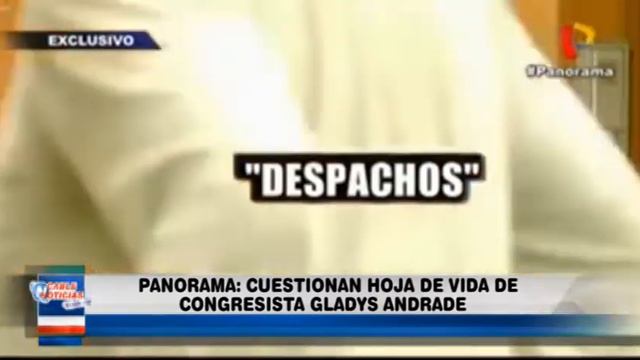 PANORAMA CUESTIONAN HOJA DE VIDA DE CONGRESISTA GLADYS ANDRADE смотреть онлайн