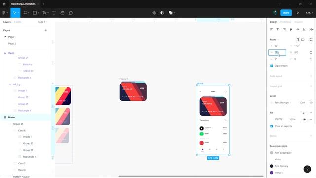 Infinite Loop Card Swipe Animation in Figma with Interactive Component | Smart Animate смотреть онлайн