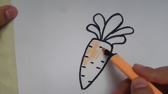 Draw a Carrot for Kids / Рисовать Марковку для Детей смотреть онлайн