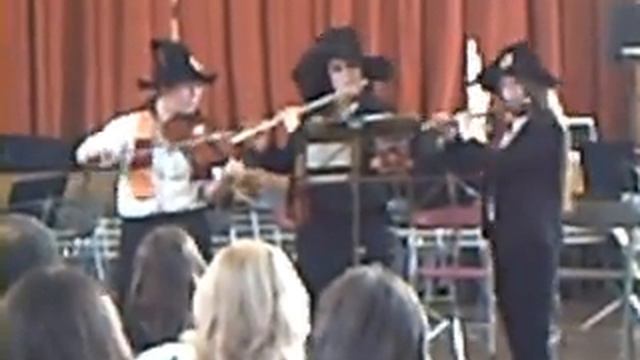 Harry Potter music on two flutes and a Violin! смотреть онлайн