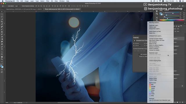 Phone Addicted with glowing lightning effect | Photoshop Tutorial смотреть онлайн