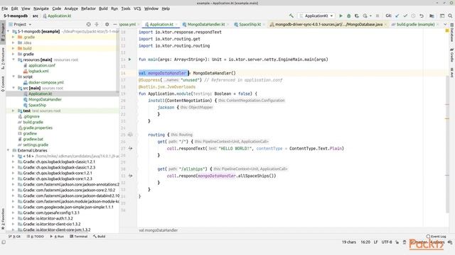 Hands-On Kotlin Web Development with Ktor :MongoDb with Docker-compose & add dependency|packtpub.co смотреть онлайн