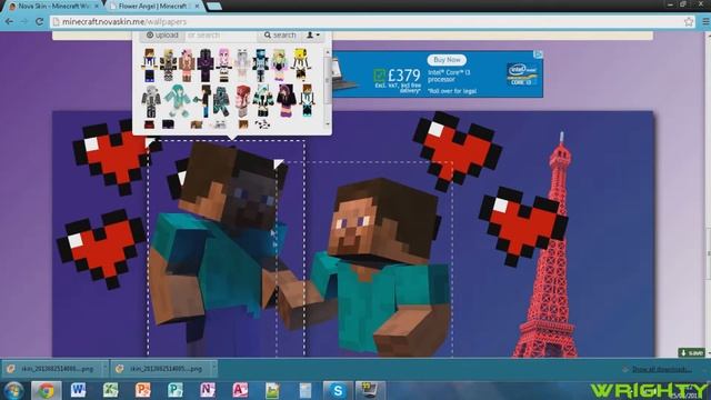 Minecraft wallpaper With Your Own Skin 2013 смотреть онлайн