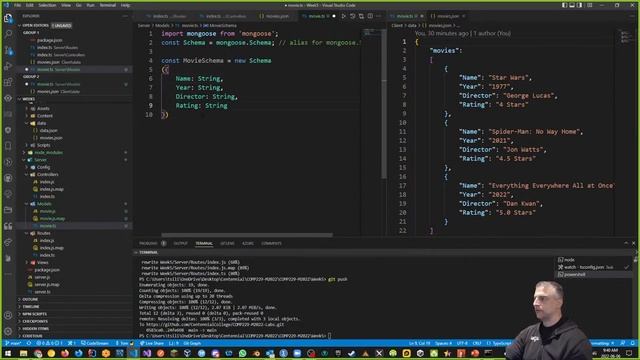 COMP229 - M2022 - Week 5 - Restructuring for MVC and Reading from a MongoDB Database смотреть онлайн