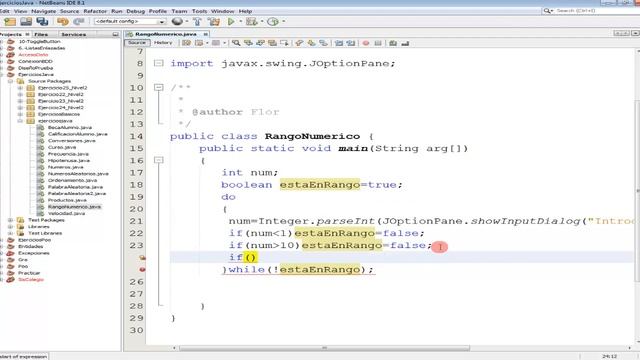 Ejercicio 49 Java- Utilizando variables booleanas, saber si un número está en el rango de 1 a 10. смотреть онлайн