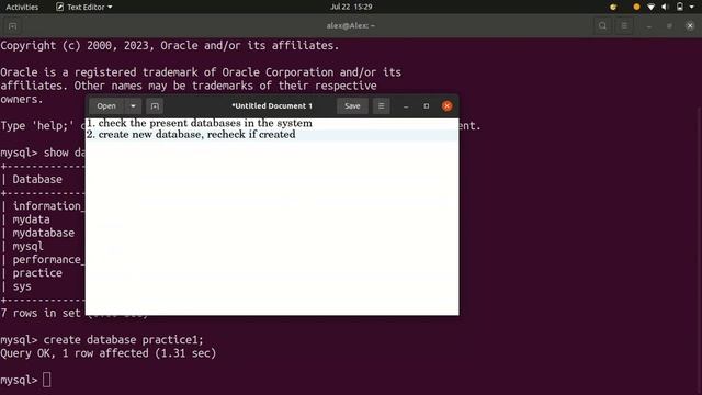 How to create MySQL Database in Ubuntu Terminal смотреть онлайн