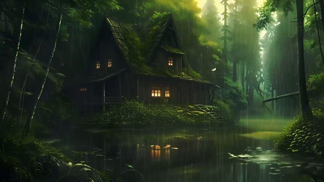 Forest RAIN Sound To Sleep | Fall Asleep Immediately Within 3 Minutes | 10 Hours Relaxation