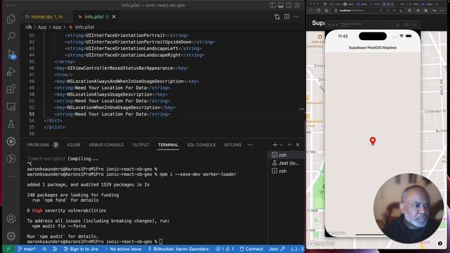 Ionic React, Working With Supabase PostGIS GeoQueries with Mapbox смотреть онлайн