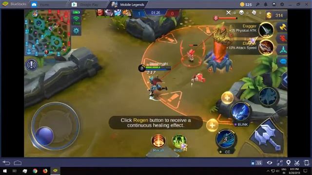 Mobile Legends Bluestacks emulation (i3 7100 + GTX 1050 ti + 8GB ) смотреть онлайн