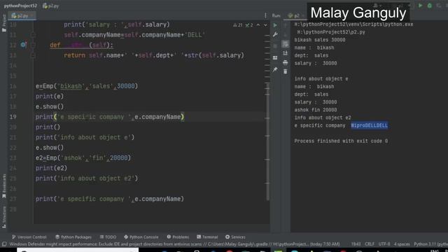 Python class 21 Object Oriented Programming ( Part-2) смотреть онлайн