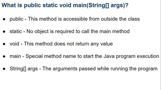 Public Static Void Main Method in Java смотреть онлайн