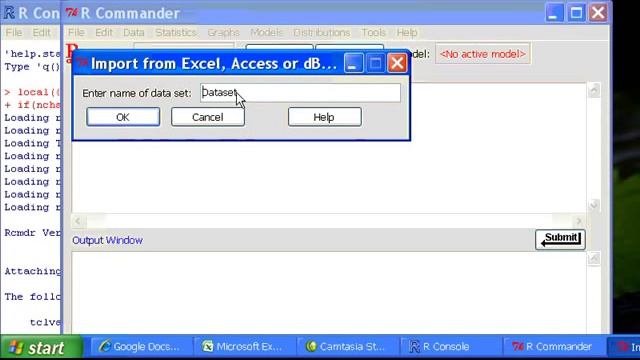 R Commander - Import EXCEL file смотреть онлайн