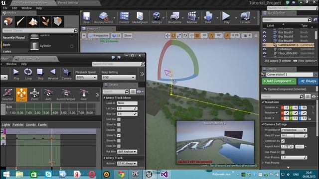 Уроки Unreal Engine 4. Base CamAnim. Matinee. смотреть онлайн