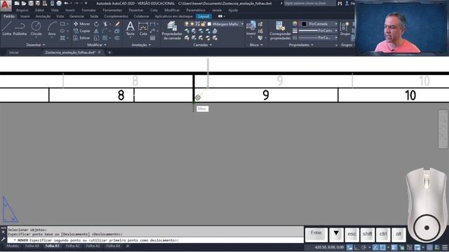 Revisando Folhas de Desenho (NBR 16752:2020) do Modelo Zootecnia.dwt no AutoCAD смотреть онлайн