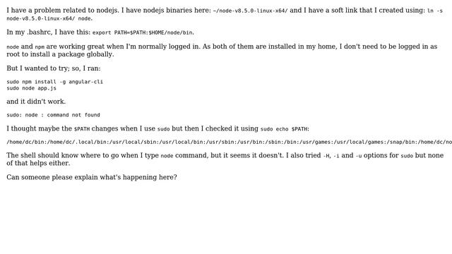 sudo: node : command not found смотреть онлайн