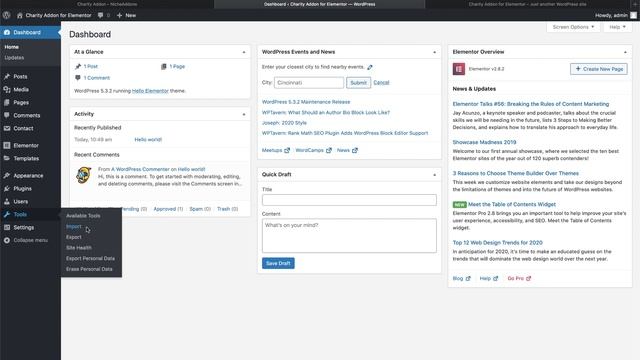 Import Charity XML - Create a Charity Website for Free | Charity Addon for Elementor смотреть онлайн