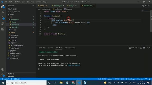 #20 - JSX in React | React js Tutorial смотреть онлайн