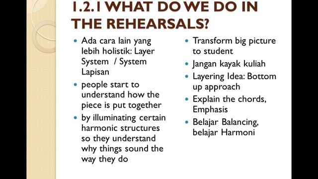 Module 1 - 1.2.1 What to do in the rehearsals смотреть онлайн