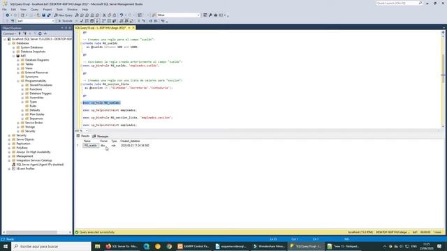 Información de reglas (sp_help - sp_helpconstraint) смотреть онлайн