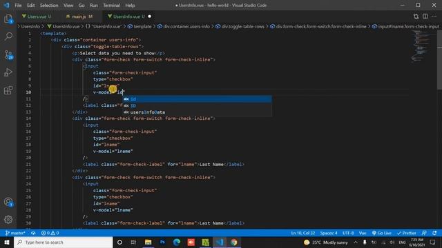 Show and Hide (Toggle) Table Columns Example | VUE JS 2 смотреть онлайн